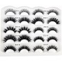 Gene false tip banda 3D, 10 perechi Cod 3DZD011-020  + 1 Pensula de Make-up Cadou